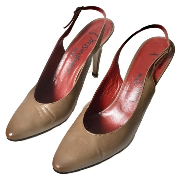 Yves Saint Laurent Shoes - Yves Saint Laurent Patent Leather Slingback Heels